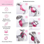 Toddler Harness Walking Leash- Child Anti Lost Wrist Link - Child Safety Harness - Upgrade with Reflective(6.5ft) - for Boys and Girls,Not Easy to Open Without Key (Pink)