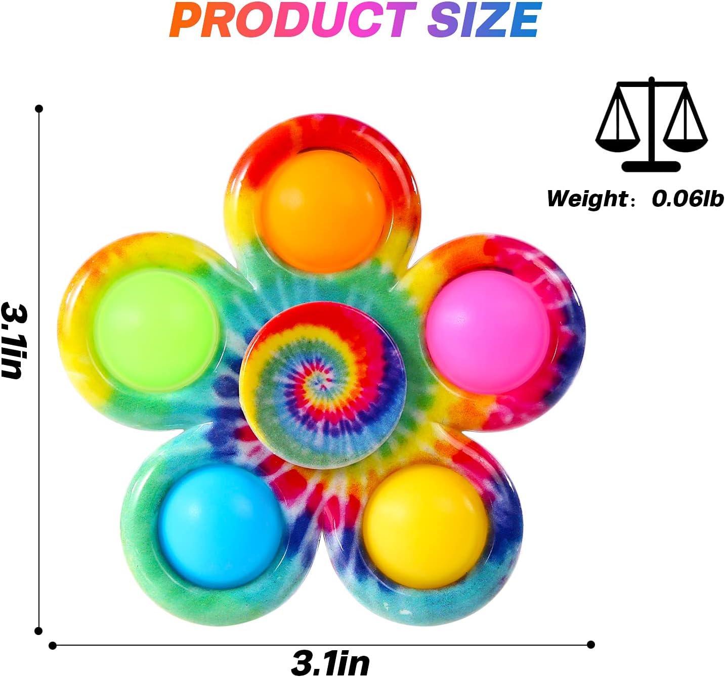 Fidget Spinners Toys 4 Pack, Fidget Toys for Kids Adults, Bulk Pop Sensory Spinner Toys Stress Relief, ADHD Autism Products for Girls Boys, Kids Birthday Party Favors Classroom Prizes