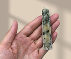 Amazing Gemstone Green Tourmaline in Quartz Crystal Towers - Natural Healing Crystal Point Obelisk for Reiki Healing and Crystal Grid (3 Inch)