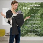 Baby Wrap Ring Sling 7-35 lbs, Baby Sling Carrier for Newborn, Toddler, Infant Holder, Lightweight Baby Carrier Wraps, Black