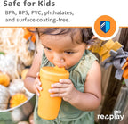 Re-Play Sippy Cups for Toddlers - 10 Oz. Reusable Spill Proof Cups for Kids, Dishwasher/Microwave Safe - Made in USA - Set of 4-3.13" x 6.25" - Aqua Asst.