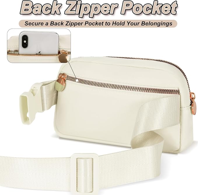 Monogrammed Gifts for Girls Women - Fanny Pack for Kids Teens,Crossbody Bag for Women Trendy Everywhere Belt Bag Monogrammed Crossbody Bag Waist Pack | Cream,Initial H