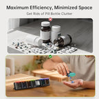 Weekly Pill Organizer Magnetic, Removable Pill Box 7 Day 1 Time a Day, Large Travel Pill Case, Week Once Daily Medication Dispenser, Medicine Container Holder for Supplement, Vitamin, Black