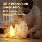 Existential Crisis Duck Lamp - 3-Level Dimmable Rechargeable Night Light for Kids Breastfeeding & Nursery | Silicone, Touch Control & Lying Flat Design, Toddler Room Safe (Ducky Lay Lamp)