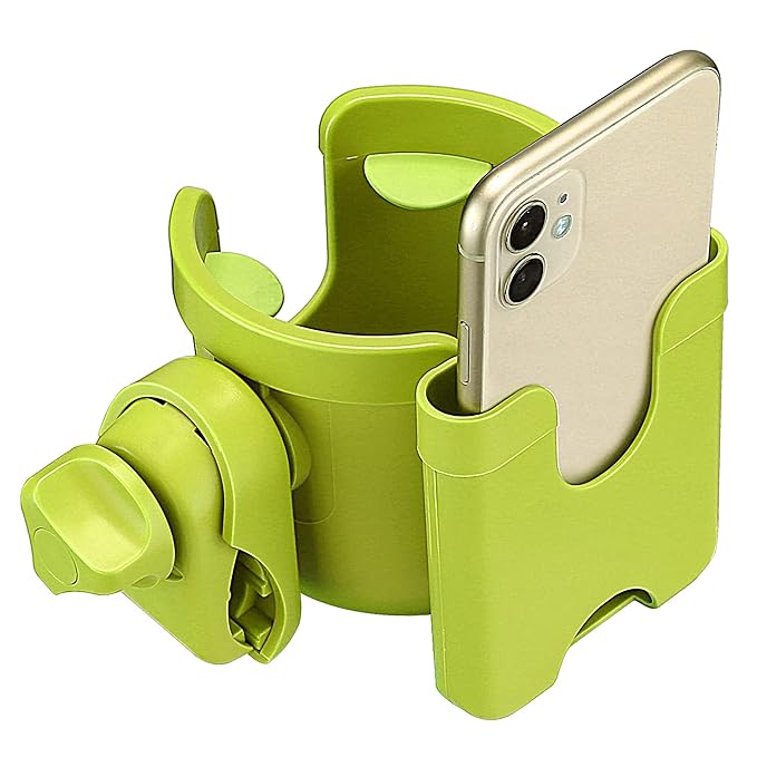 Suranew Adjustable Stroller Cup Holder with Phone Holder for Baby Stroller for Family Members