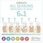 LÍLLÉbaby Complete All Seasons Ergonomic 6-in-1 Baby Carrier Infant to Toddler with Lumbar Support (7-45 Pounds), 360 Degree Baby Wearing & Multi-Position, Inward & Outward Facing (Cool Caribbean)