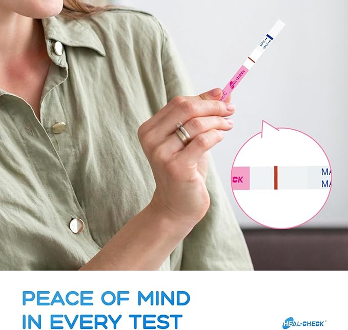 10 Count Pregnancy Tests with Cups, Bulk Pregnancy Test Strips for Detection at Home, Over 99% Accuracy, Individually Wrapped Fertility Tests, Extra-Wide 5mm HCG Tests, Pruebas De Embarazo