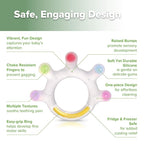 Haakaa Silicone Palm Teether, Baby Teething Toys, Food Grade Silicone Teethers for Babies 0-6 Months/6-12 Months, BPA Free Teething Relief Baby Chew Toys