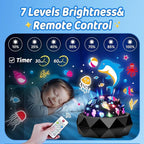 PIKOY Kids Night Light Projector,15 Colors+15 White Noise+3 Films+Remote+AUTO Timer Projector Night Light for Kids Room,Rechargeable Star Lights for Ceiling,Gifts Star Projector Lights for Bedroom
