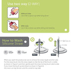 GROSMIMI Spill Proof no Spill Magic Sippy Cup with Straw with Handle for Baby and Toddlers, Customizable, PPSU, BPA Free 10 oz (White)