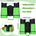 6 Pack Kids Binoculars Shock Proof Toy Binoculars Set for Age 3-12 Years Boys Girls Hunting Folding Small Telescope Birthday Gifts Bird Watching Educational Learning Camping Outdoor (Vivid Colors)