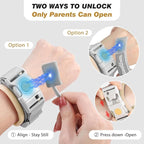 Zooawa Toddler Leash 2Pack, Toddler Kids Harness Anti Lost Wrist Link with Magnetic Lock, Reflective Safety Walking Harness Wristband Leashes for 2,3,4 Years Old Boys Girls, Black + Gold