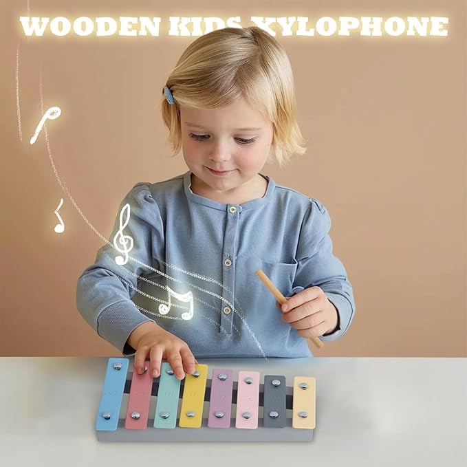 Kids Xylophone Musical Toy with Child Safe Mallets - Educational Instrument for Toddlers
