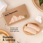 6-Pack Baby Washcloths - Soft Absorbent Viscose from Bamboo Wash Cloths for Babies, Kids, Toddlers, Infant, Newborn Bath Towels, Gentle on Sensitive Skin, 10x10 Reusable Face Towels (Peachy)