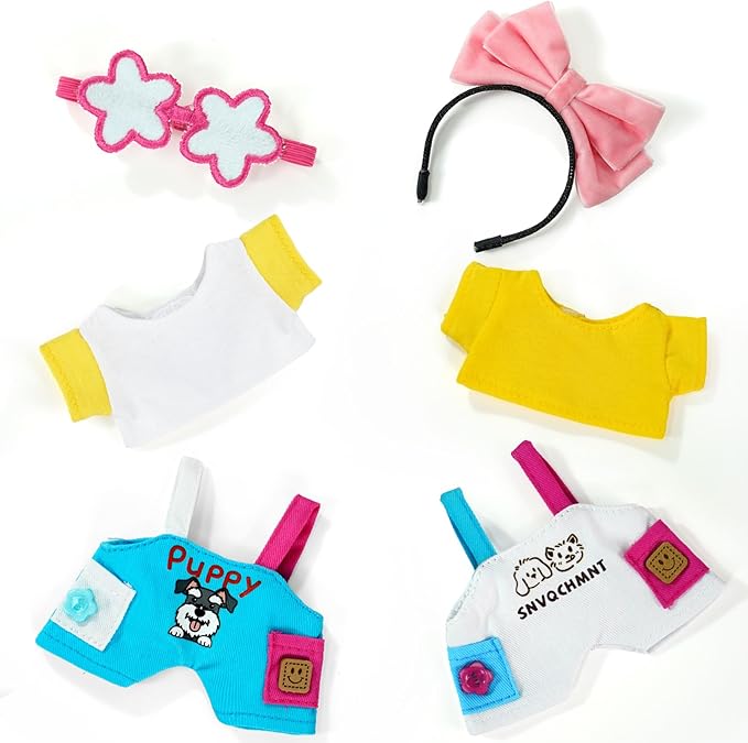 2 Sets Clothes for 17cm Doll, Cute Doll Clothes and Accessories, Outfit Sets 2025 Fashion Style