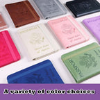 Melsbrinna RFID Passport Holder for Travel, Unisex Adults, Purple, Faux Leather, Travel Wallet, Passport Cover, RFID Protected