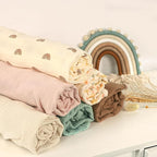 Muslin Baby Lounger Cover Soft Organic Cotton Slipcover Fits Newborn Lounger for Baby Boys and Girls (Blue)