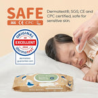 ECO BOOM Bamboo Baby Wipes | natural | 100% Plant-Based & fragrance free | Unscented & safe for Sensitive Skin | 99% Water | 16 Pack, Bulk Total of 960