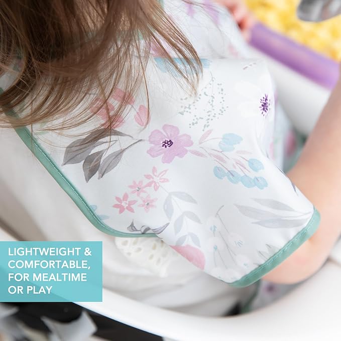 Bumkins Bibs - Toddler Bibs, Waterproof, Large for 1-3 Years, Short Sleeve