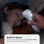 Greater Goods No-Touch Infrared Digital Thermometer for Adults, Kids, and Babies, Forehead Thermometer with Ergonomic Grip, Fever Alarm, White