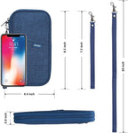 RFID Family Passport Wallet Holder Waterproof, Travel Document Organizer Credit Card Clutch Bag for Men Women