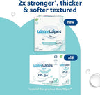 WaterWipes Sensitive+ On The Go Wipes, 3-In-1 Cleans, Cares, Protects, 99.9% Water, Unscented & Hypoallergenic Wet Wipes, 224 Count (8 Packs)