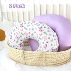 Pea Pod Nursing Pillow Cover 2 Pack Soft & Adorable Slipcovers for Breastfeeding Pillows, Comfortable Stretchy Feeding Pillow Covers for Baby Girls Boys Newborn, Removeable Pillow Case (Butterfly)