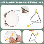 Toddler Musical Instruments Set Wooden Musical Toys for Kid Wood Percussion Instruments Set Natural Wood Musical Instruments for Kids Preschool Educational Early Learning Musical Set for Boys Girls
