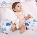 Plushii Nursing Pillow for Breastfeeding, Breathable Breast Feeding Pillow and Positioner with Removable Cover for More Support, Tummy Time and Bottle Feeding Support Pillow, Whale