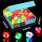 36 Pack Light Up Rings Glow in The Dark Party Supplies, Light up Party Favors, Goodie Bag Stuffers, Birthday Christmas Party Favors Classroom Prizes Cute Animal Treasure Box for Kids