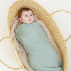 Muslin Swaddle Blankets for Newborns, 2 Pack 100% Cotton Receiving Blankets, Soft and Breathable Baby Swaddles, Large 40 x 40 Inches, Baby Essentials for Boys and Girls, Shower Gift