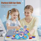 STEM Gears Toys for Kids Ages 3+, Creative Learning Building Blocks, 18Pcs Educational Construction Toy Set, Electric & Manual Dual Mode, Versatile Gear Playset Gift for Boys & Girls