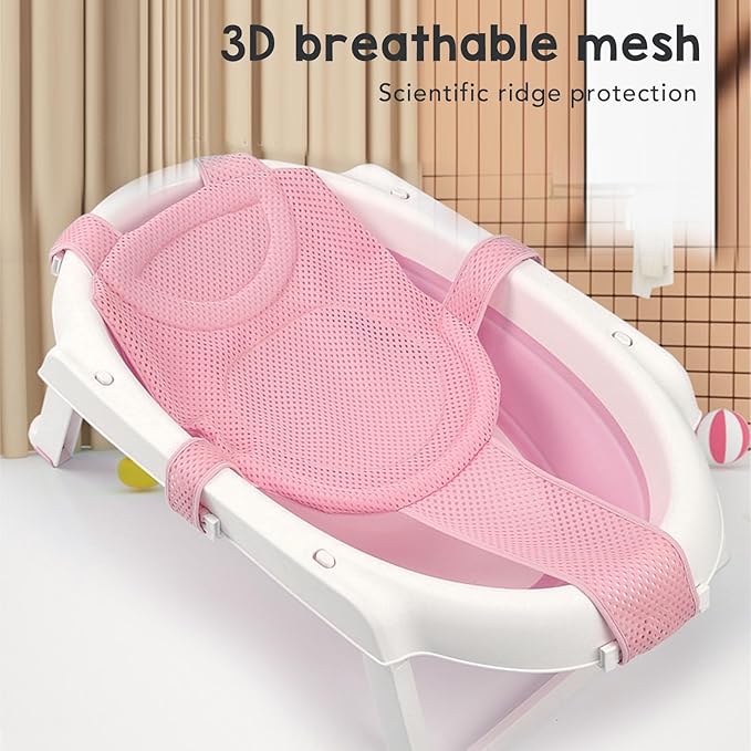 Universal Baby Bath Seat - Slip Proof and Detachable Bathtub Sling for Newborns and Infants, Sturdy Practical Bathtub Insert for Easy Bathing