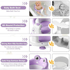 Baby Bath Seat for Babies 6 Months & up Non-Slip Toddler Bath Seats for Sitting Up Infant Bathtub Chair with Suction Cups and Soft Cushion for Baby Shower Tub Seat