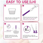 Ovulation Test Strips and Pregnancy Test Strips Kit, Ovulation Strips Tracker Fertility Test for Women, 50 LH Test + 20 HCG Test + 1 Reusable Urine Cup, Ovulation Predictor Kit for Home