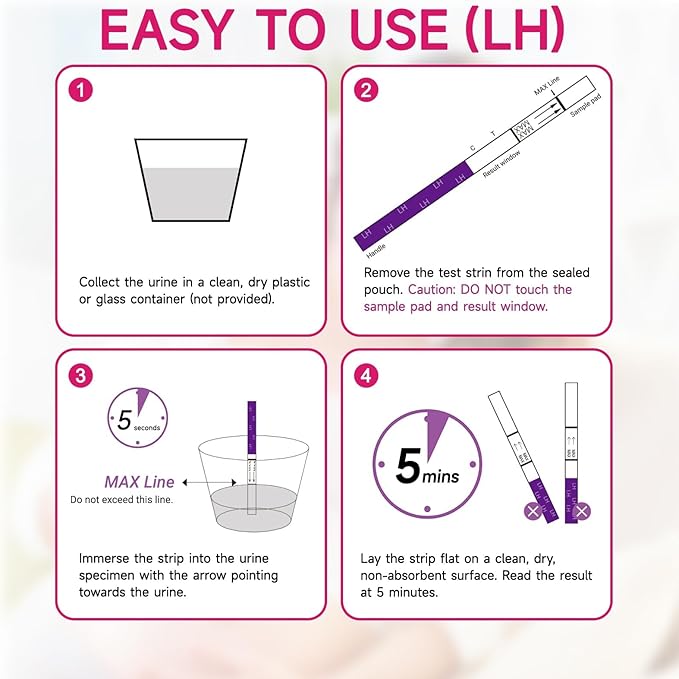 Ovulation Test Strips and Pregnancy Test Strips Kit, Ovulation Strips Fertility Test for Women, 30 LH Test + 10 HCG Test, Ovulation Predictor Kit for Home