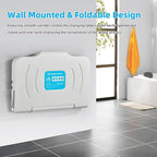 Fold-Down Baby Changing Diaper Station - Horizontal Wall Mounted, Sturdy & Durable with Safety Straps for Commercial Bathrooms, Granite