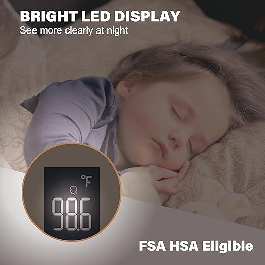 Amplim No-Touch Forehead Thermometer for Adults and Kids, Non-Contact Digital Baby Thermometer for Infants/Newborns. Medical Grade Touchless Temporal Temperature for Fever