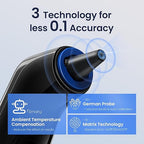 Ear Thermometer for Kids, Babies and Adults, 1 Second Accurate Digital Thermometer, Mute Function, 3-Color Fever Alert, 3 Age Groups, 30 Memory Recall with 20x Probe Covers (LCD-Black)