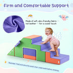 Lischwert Foam Climbing Blocks for Toddlers 1-3, Soft Play Set with Crawling Exploration Toys, Indoor Outdoor Infant Safe Blocks for Baby Gym Toddler Playground