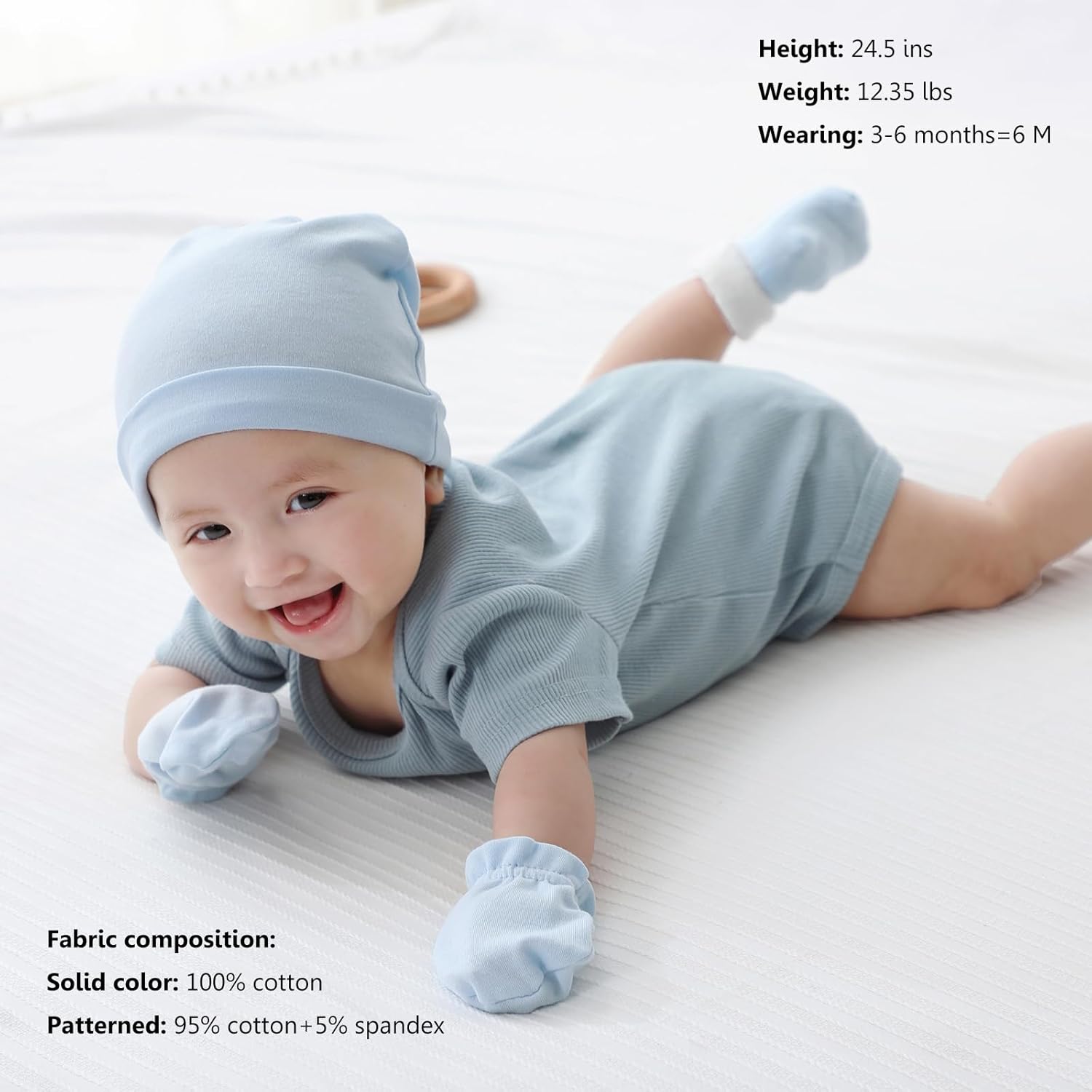 Newborn Baby Short Sleeve Bodysuit Cotton One-Piece Baby Clothes 5-Pack, 0-12 Months