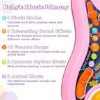 Kids Guitar, Electric Toddler Baby Music Toys for Ages 2-4 with Piano Mode Strap and Lights Child Musical Instruments Ideal for 2+ Year Old Girls Boys Birthday