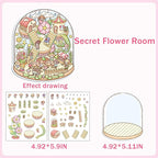 5 Set 3D Sticker Scene,Fun Room Sticker Book,Fun Stacking Miniature Scene Stickers,Make Your Own Stickers, 5 Set Cute Cartoon Sticker Therapy for Adults Kids