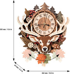 3D Puzzles for Adults Clock-Reindeer Design Model Kit-Mechanical DIY Pendulum Clock with Roman Numerals-Desk Home Office Decor Personalized Gift for DIY Lovers