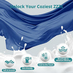 Sasttie Pregnancy Pillows for Sleeping, U Shaped Cooling Full Body Pillow with Removable Cover, Pregnant Women Must Haves, Maternity Essential, Navy