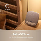 Portable White Noise Sound Machine - August SE160 - Calming, Ambient Sleep Therapy - 14 Soothing Sounds for Babies, Children, Adults - Sleep Aid with Timer - 60-Hour Battery - USB-C Charging - White