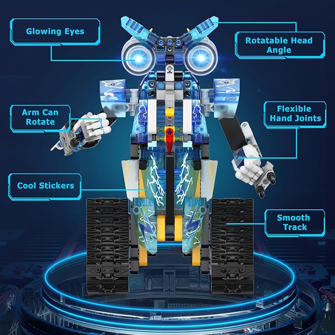 Robot Building Toys Stem Projects for Kids Ages 9-12, Remote & App Controlled Programmable Robot Building Blocks Science Kits Educational Birthday Xmax Gifts for 8-16 Year Old Teenage Boys Girls