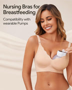 HBselect 3Pack Nursing Bras for Breastfeeding Seamless Scalloped Maternity Bras for Pregnancy Ultra Comfort Sleep Bras