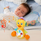 Baby Musical Duck Toy Dancing Crawling Tummy Time, Light Up Infant Toys 0-3-6 6-12 12-18 Months Gifts for 1 2 Year Old Boys Girls Baby Learning Development Toddler Toys Age 0-2