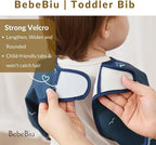 Long Sleeve Baby Bib, Waterproof Fabric, Catch-All Pocket, Baby Smock Bib, Adjustable Sleeves